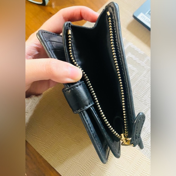 Coach Leather/canvas Wallet With Signature Logo Brown/Black - Picture 4 of 5